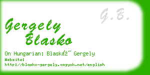gergely blasko business card